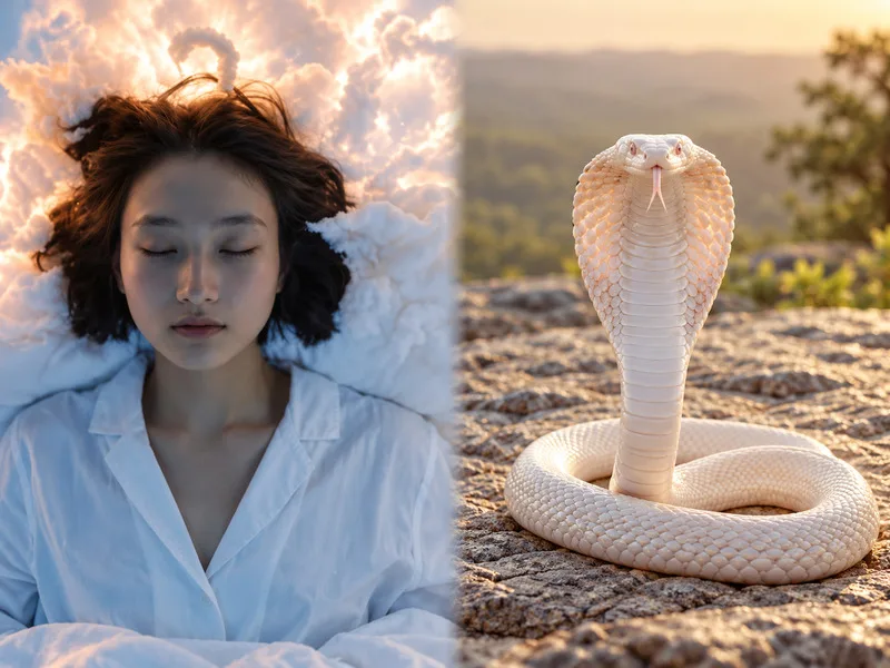 Rắn trắng trong giấc mơ gợi cảm giác bí ẩn, hiếm gặp và khó lý giải.